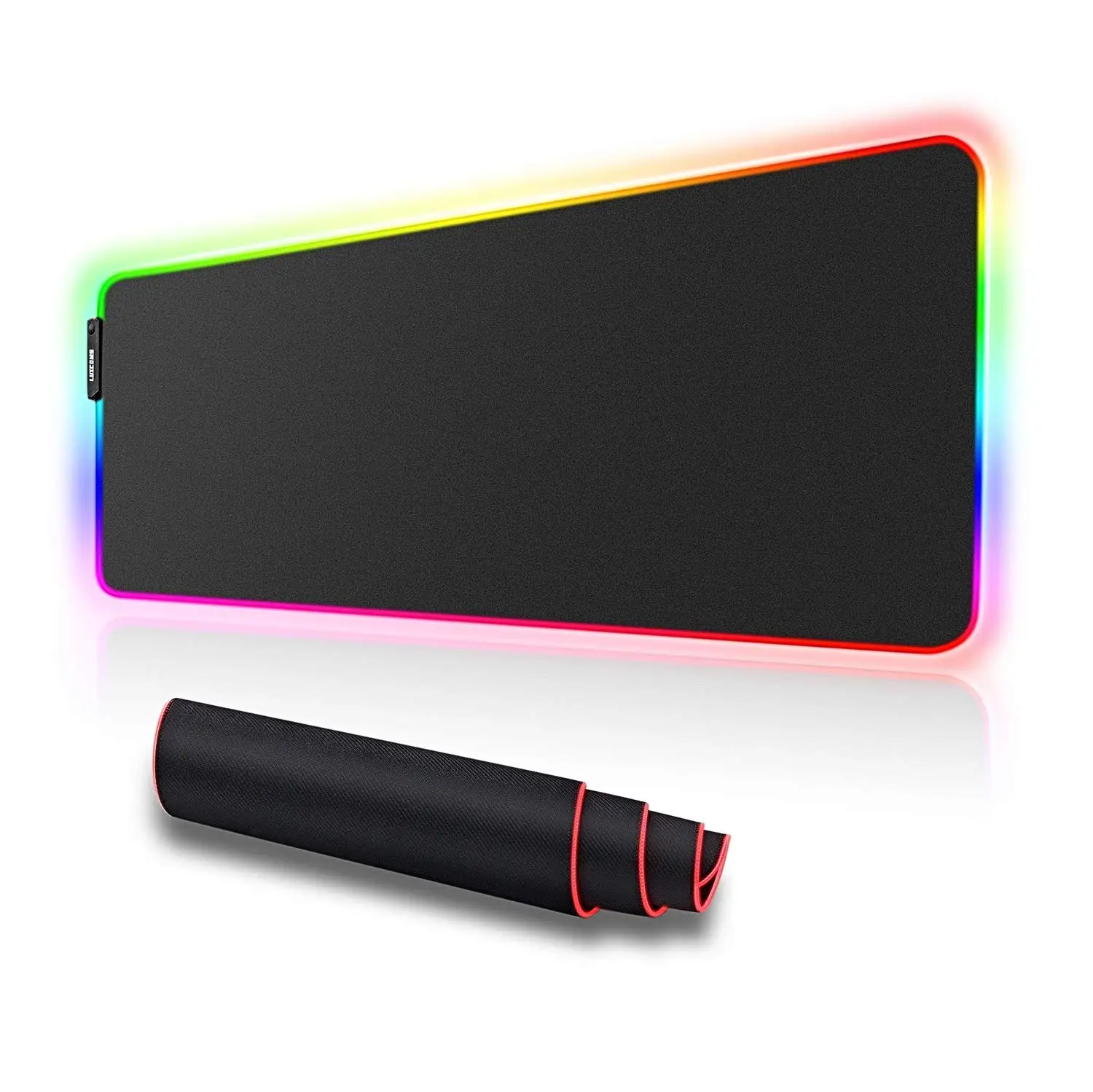 RGB мягкий игровой коврик для мыши Большой светящийся светодиодный расширенный коврик для мыши нескользящая резиновая основа компьютерная клавиатура коврик