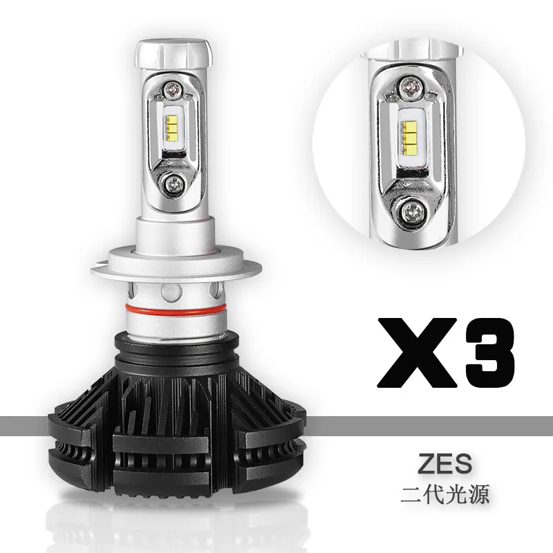 

Bulbs 50 W 12000lm 6500K S1 All in one X3 Auto LED Del Faro Auto 6000lm Lampadina H4 H7 H8 H1 H1 H3 9005 9006 Car for Headlight