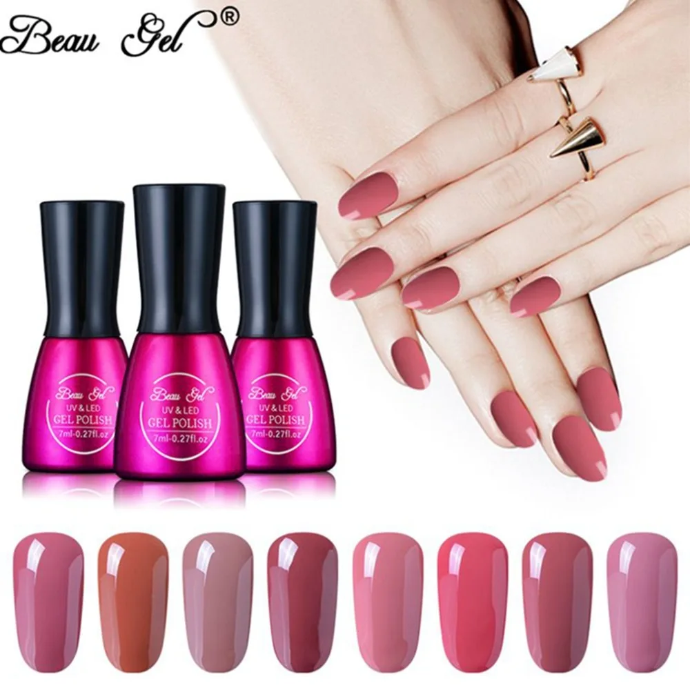 

Beau Gel 7ML Nude Color Gel Nail Polish Soak Off Nail Gel Polish Nail Art Vernis Semi Permanent Hybrid Gel Varnish Lak Lacquer
