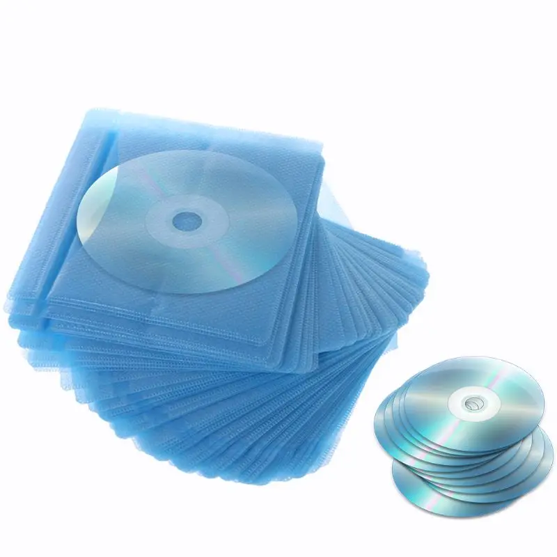 

100Pcs CD DVD Double Sided Cover Storage Case PP Bag Sleeve Envelope Holder