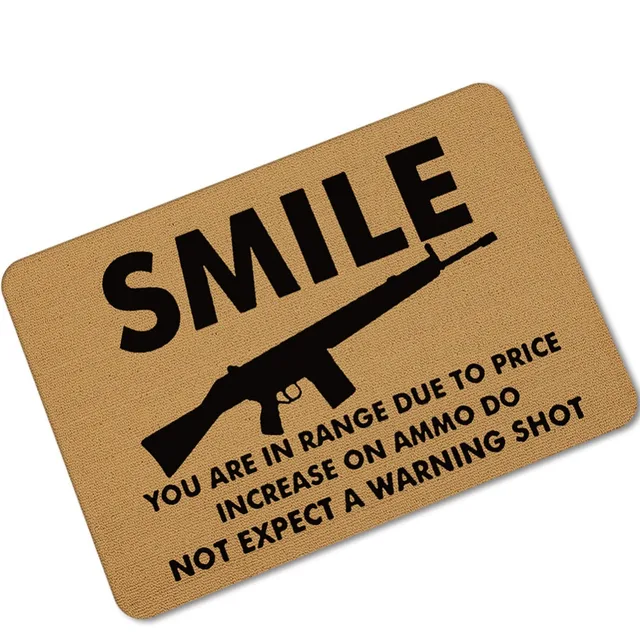 MDCT Smile Gun Pattern Area Rugs Floor Mats Kitchen Bathroom Living