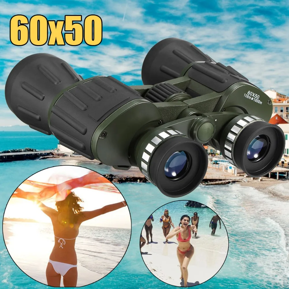 Billige Outdoor wandern 60x50 Nachtsicht Military Armee Zoomable Leistungsstarke Fernglas HD für Jagd Camping ausrüstung überleben kit