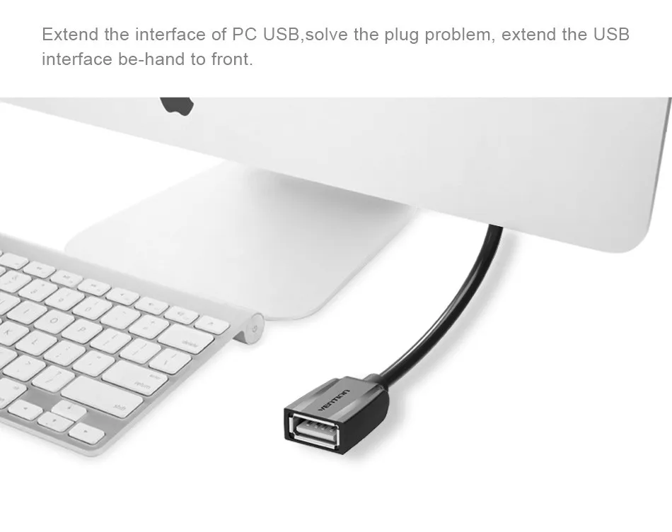 Vention USB 2,0 папа-мама USB удлинитель 3 фута Удлинительный кабель удлинитель шнура для ПК ноутбука USB кабель удлинитель