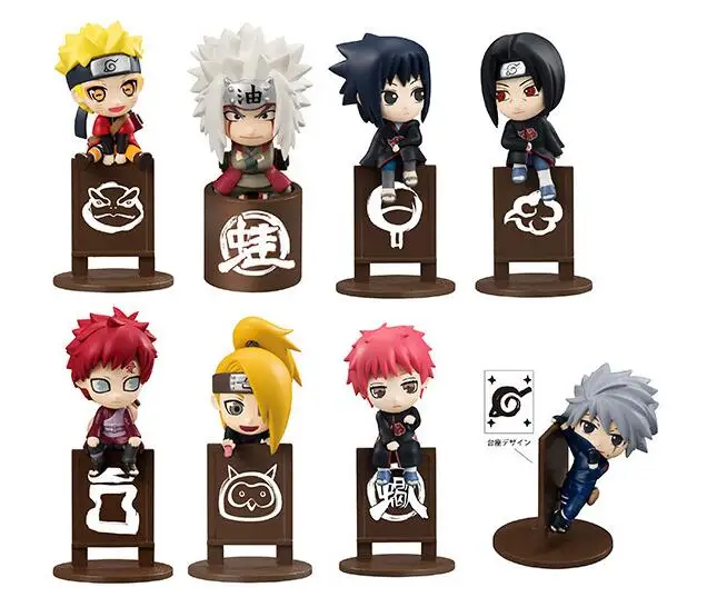 

8pcs/set Naruto Shippuden Uchiha Sasuke Uchiha Itachi Anime Action Figure PVC figures toys Collection for Christmas gift