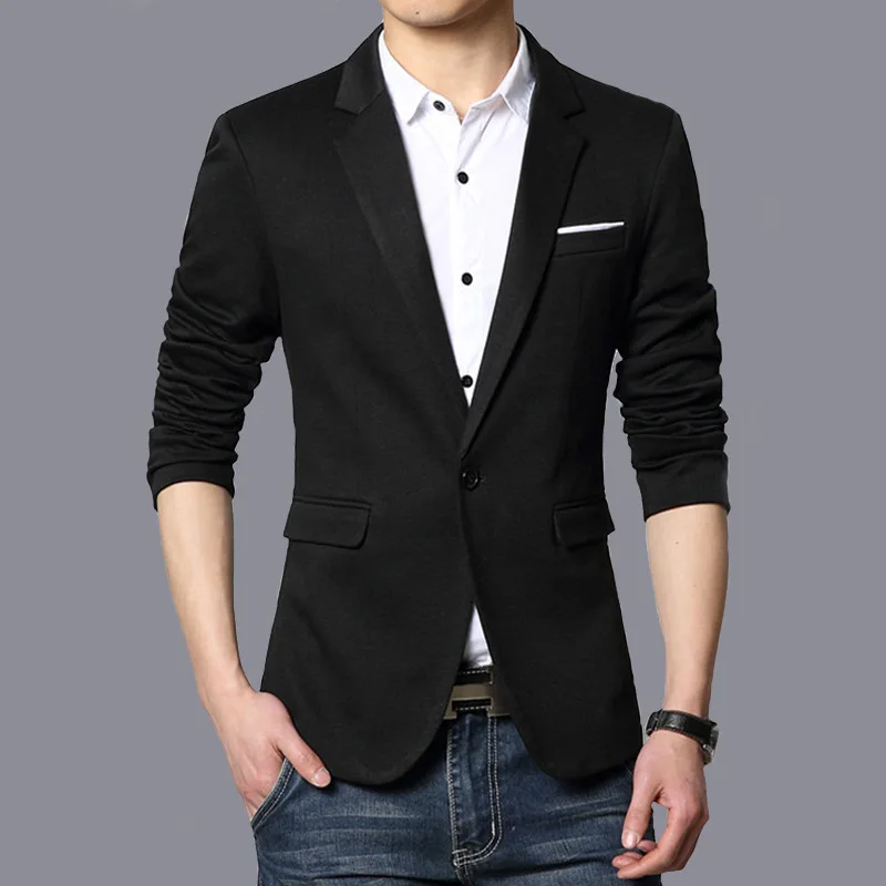 

GEJIAN Homme Costume Slim Elegant Solid Color Breathable Blazer Americanas Hombre Chaqueta 2019 Summer New Men's Casual Veste