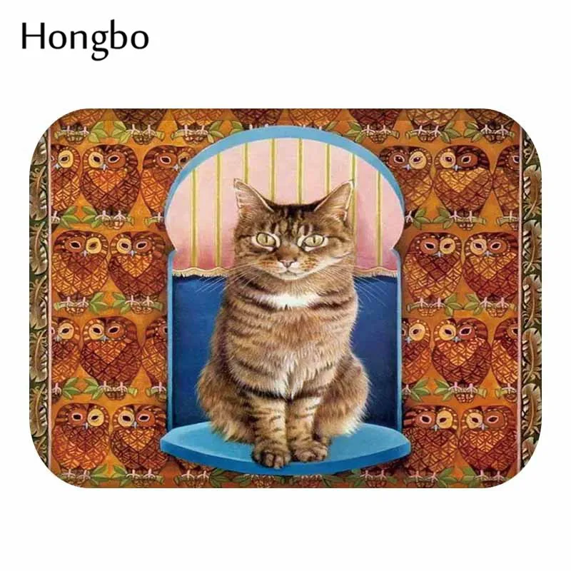 Hongbo Cat открытый вход Крытый ковер коврики коврик фланелевый Противоскользящий Ванная комната Кухня коврики 40x60 см