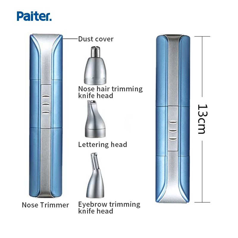  Paiter 3 in 1 Nose Trimmer Waterproof Rechargeable Portable Mens Eyebrow Trimmer Electric Hair Cutt