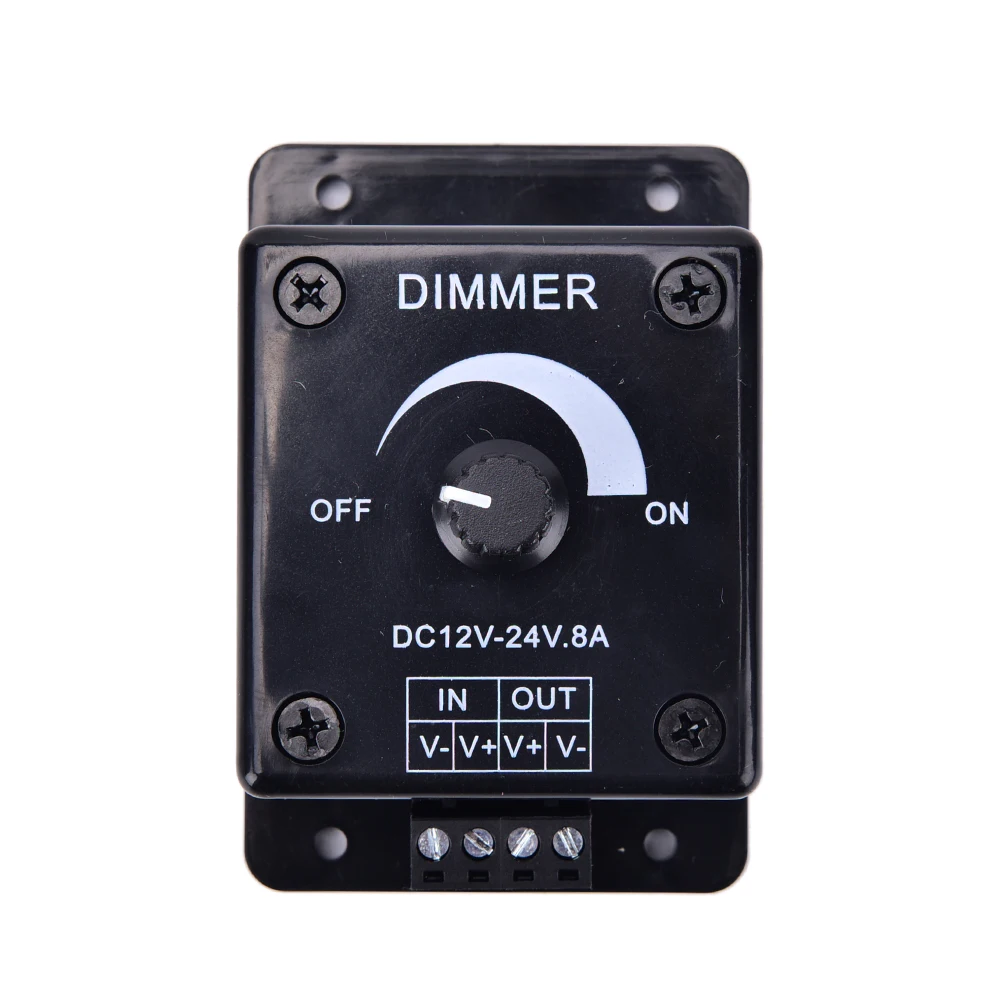 Светодиодный диммер DC 12V 24V 8A Регулируемая яркость лампы полосы драйвер