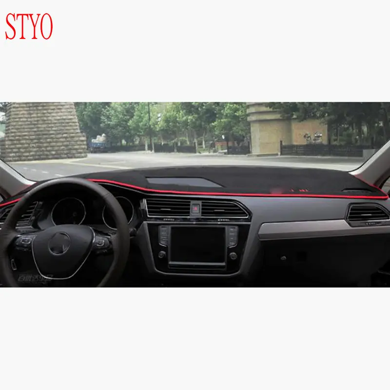 STYO приборной панели автомобиля крышка коврики Избегайте light pad инструмента платформы стол ковры для LHD VW TIGUAN 2010-2018