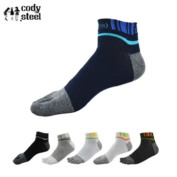 

Cody Steel Men's Socks Toe Fashion Colorful Non Slip Massage Socks Toe Man Durable Dance Ankle Grip Male Socks 2pairs/lot