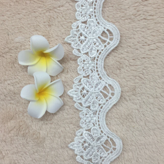 

Бесплатная доставка, Африканский шнур 5 см, кружево с вышивкой, Водорастворимая Высококачественная кружевная отделка, «сделай сам», ручная работа, украшения для домашвечерние, 15 ярдов