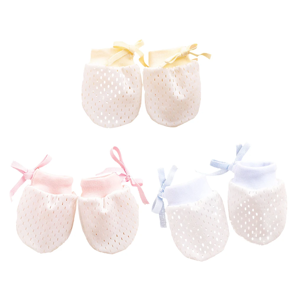 1Pair Boy Adjustable Summer Girl Gift Thin Style Baby Gloves Anti Scratching Accessories Protection Face Newborn Mittens Cute