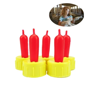 

10 Pcs Livestock Sheep Lamb Milk Drinker Nipple Bottle Soft Rubber Pacifier Orphaned Lamb Pup Dog Feeding Equipment