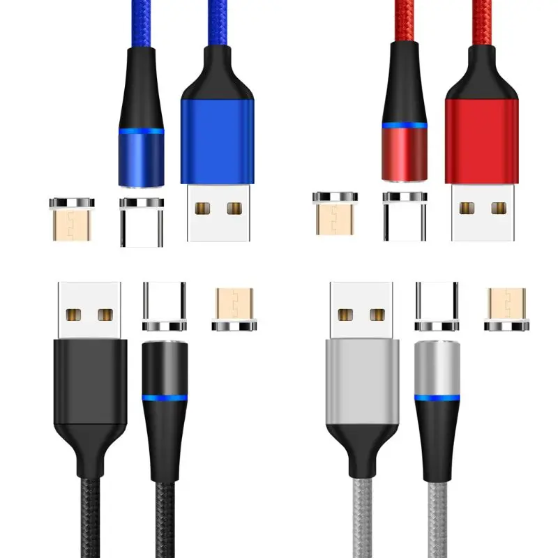 360 Вращающийся Круглый 3A Магнитный USB к type C+ Micro USB Мужской QC 3,0 кабель для быстрой зарядки для samsung Huawei Xiaomi HTC телефон