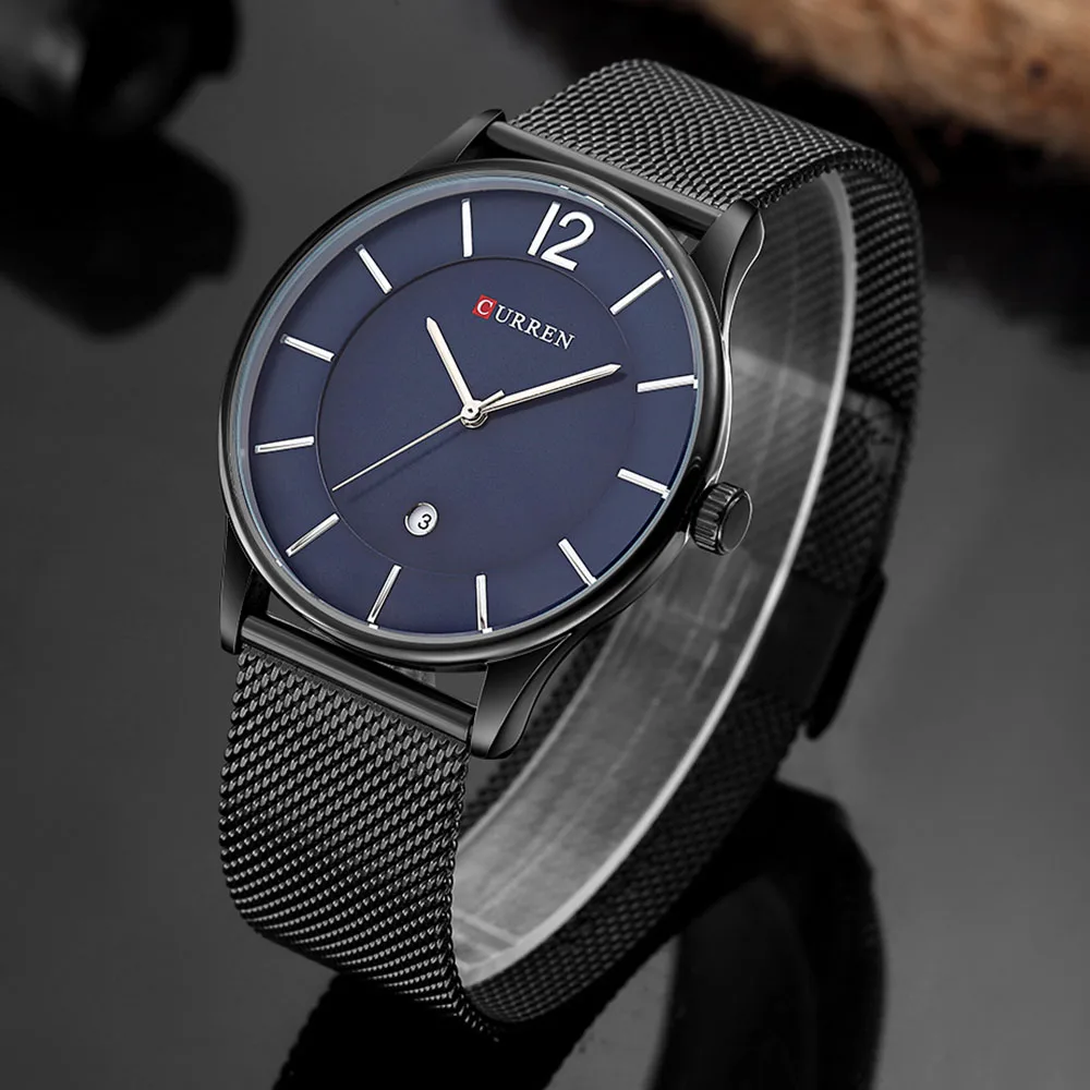 

CURREN Men Watch Luxury Brand Watches Men Clock Man Ultra Thin Full Steel Military Quartz-Watch Relogios Masculino erkek saat