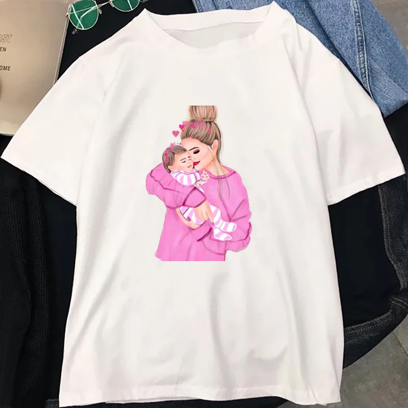 Футболка Mommy's Love Harajuku женская одежда 2019 Лето Camiseta Mujer топы в стиле уллзанг Графический футболки Femme корейский уличная
