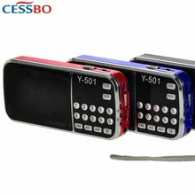 Y501 пожилых FM радио MP3 плееры цифровой карманное радио 3 в 1 динамик Поддержка TF карты и USB накопитель Мини Портативный со светодиодный Dispplay