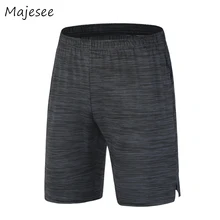 Джоггеры мужские шорты в повседневном стиле короткие быстросохнущие летние резинка на талии тонкий дышащий, высокой эластичности черный эластичный Модный