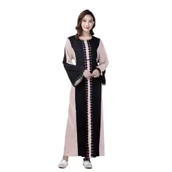 2018 модный бренд мусульманское платье Абаи платье халат платья Повседневное кафтан плюс Размеры халат Вязание мягкие Винтажные наряды S-2XL