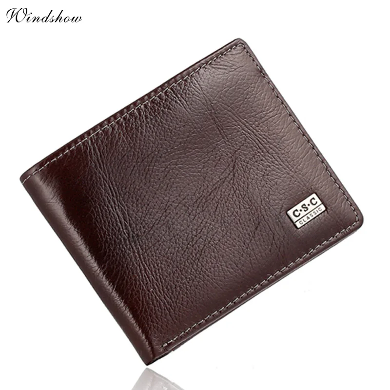  Slim Brown Genuine Real Leather Wallets Mens Coins Pocket Solid Short Card Holder Designer Purses Dollar Price Pouch Cartera 