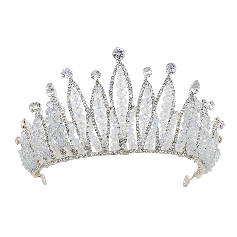 Marca de Alta-grade Grande Tiara de Cristal Big Crown Jóias Cabelo da Mulher Strass Casamento Crown Hairwear Acessórios  (5)