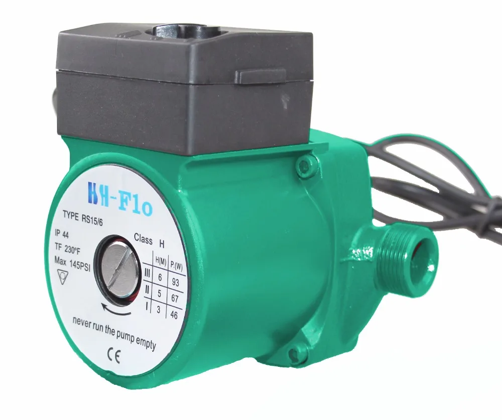 HSH Flo 3/4'' 220V/230VAC 6m Head 3 Speed Hot Water Circulation Pump