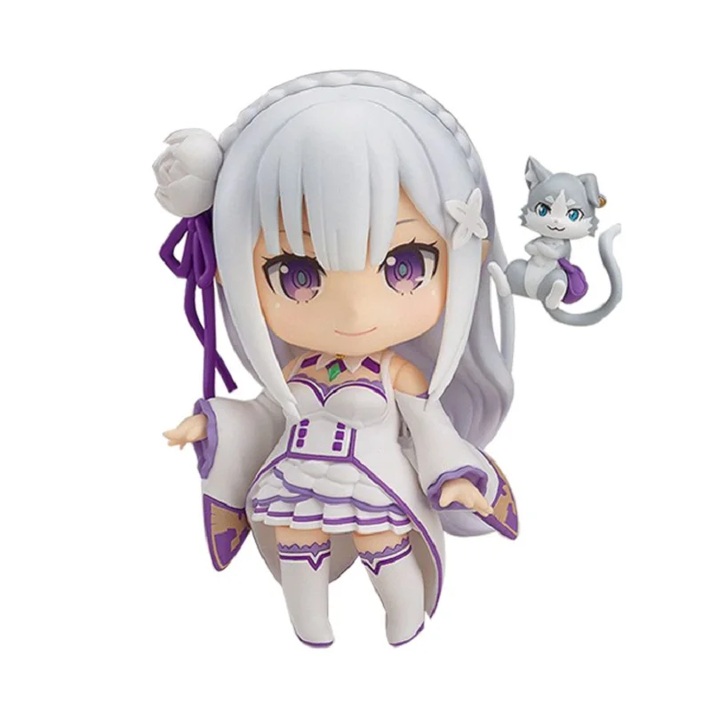 Экшн фигурка GZTZMY Emilia Re Zero Q Version фигурки из японского аниме Re: жизнь в другом мире