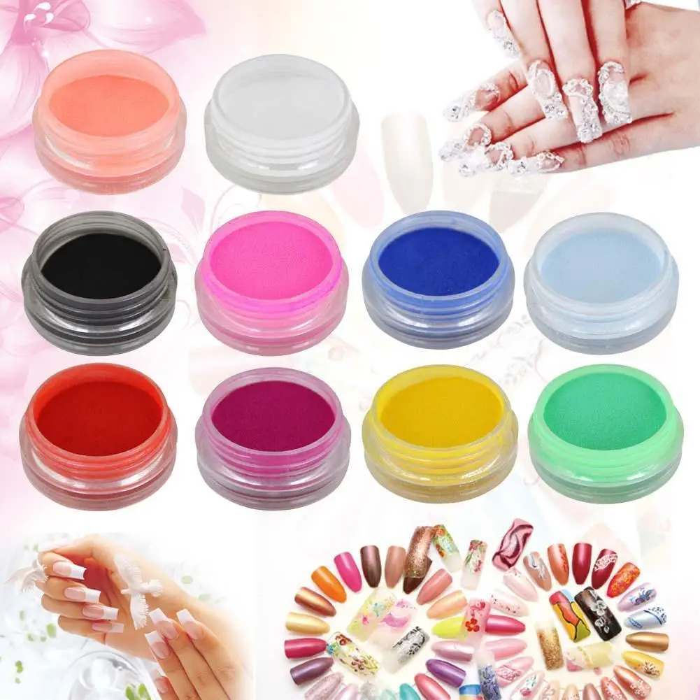 Профессиональный 12 цветов акриловый порошок пыль прозрачный арт для ногтей 3D Советы Украшение строитель порошок Маникюр дизайн ногтей