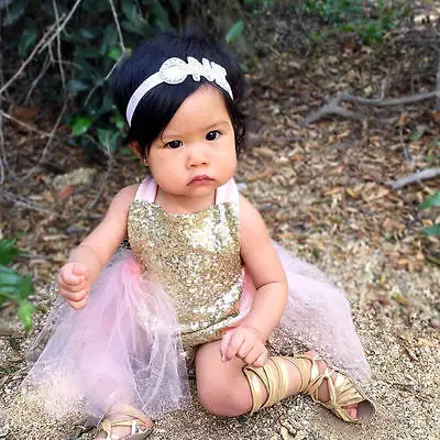 Платье Emmababy для маленьких девочек Тюлевое платье с блестками новорожденных