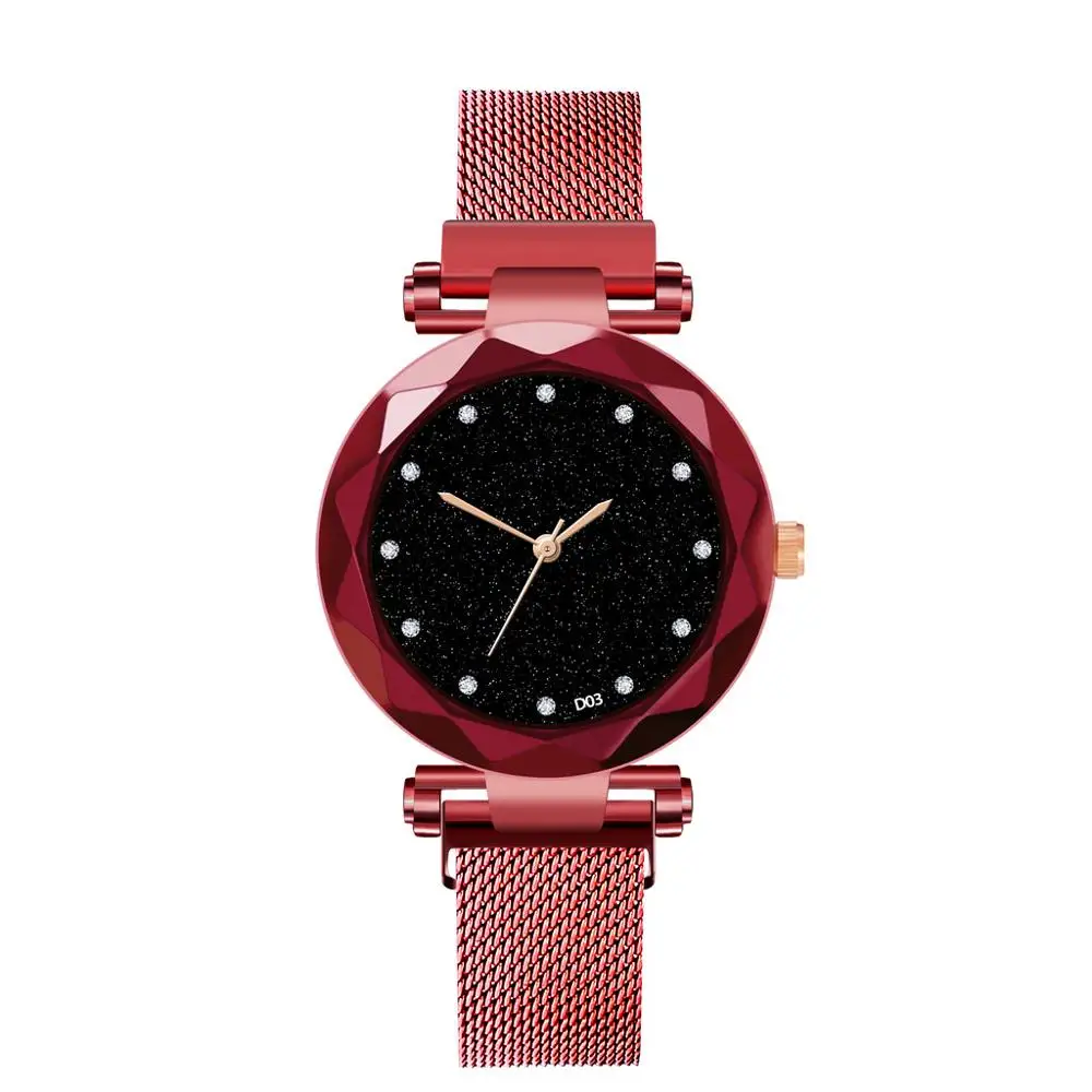 

2019 Luxury Brand Women Watches Ladies Starry Sky Watches Bracelet Magnetic Stainless Wristwatches Clock relojes para mujer A