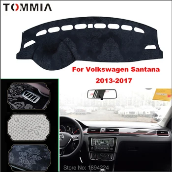 

Tommia Car Dashboard Cover Mat Light Avoid Pad Photophobism Anti-slip protection Mat For Volkswagen Santana 2013-2017