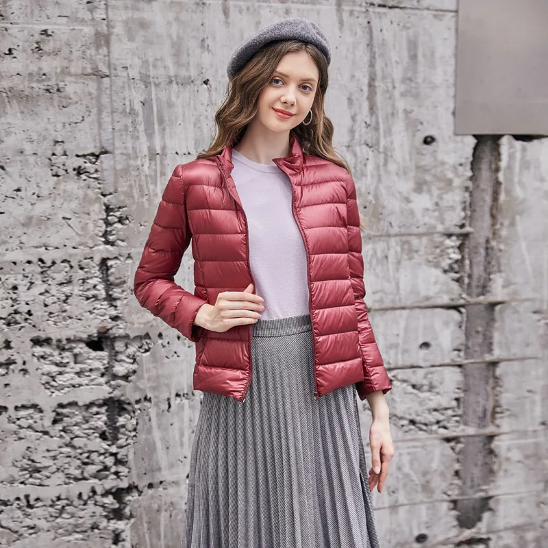 Winter Short Coat Women 2018 New Light White Duck Down Jacket Slim Women Winter Jacket Portable Windproof Down Coat 14 Colors