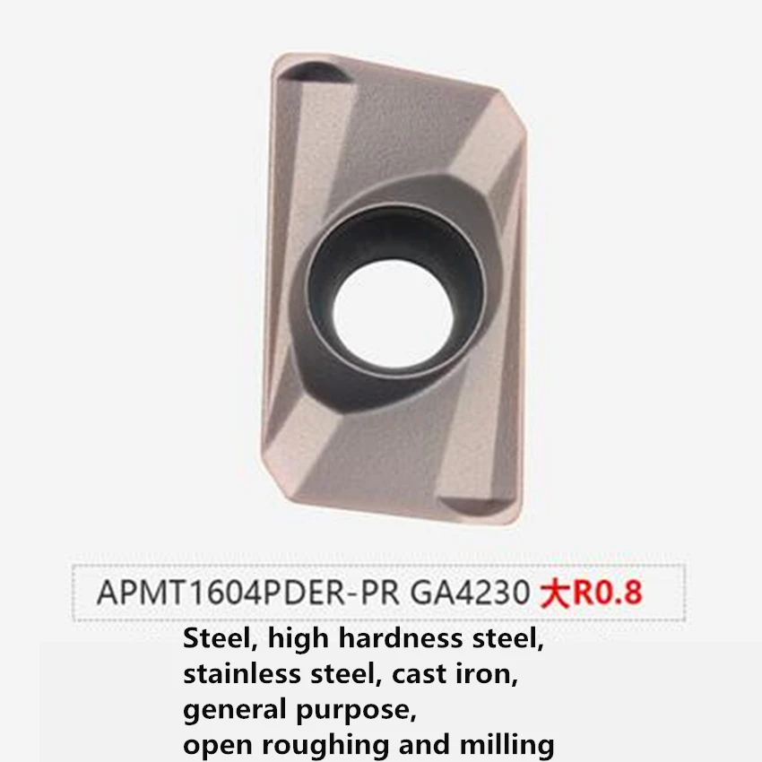 APMT1604PDER-PM/PR Сталь части, нержавеющая сталь, высокой твердостью Сталь, чугунные, чернового фрезерования, полу-отделка фрезерные R8 фрезы