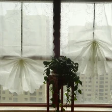 Белый органза вышивка воздушный шар занавес готовой занавес 65 см 85 см ширина мульти высота