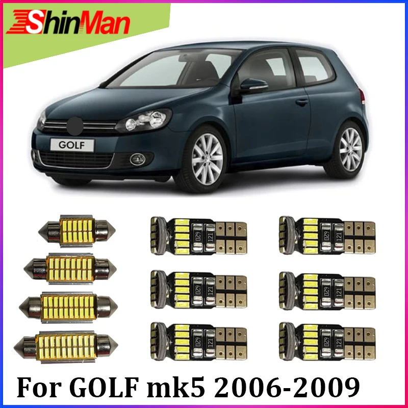 12x Canbus Error Free For VW Golf MK5 Golf 5 GTI MK V2006-2009 LED Master LED Interior Lighting Kit LED Conversion Kit