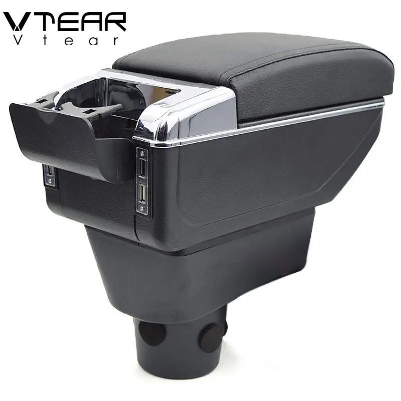 Vtear для mitsubishi Attrage Mirage автомобильный подлокотник кожаный ящик для хранения usb интерфейс подлокотник салонные аксессуары украшение авто подлокотник митсубиси мираж