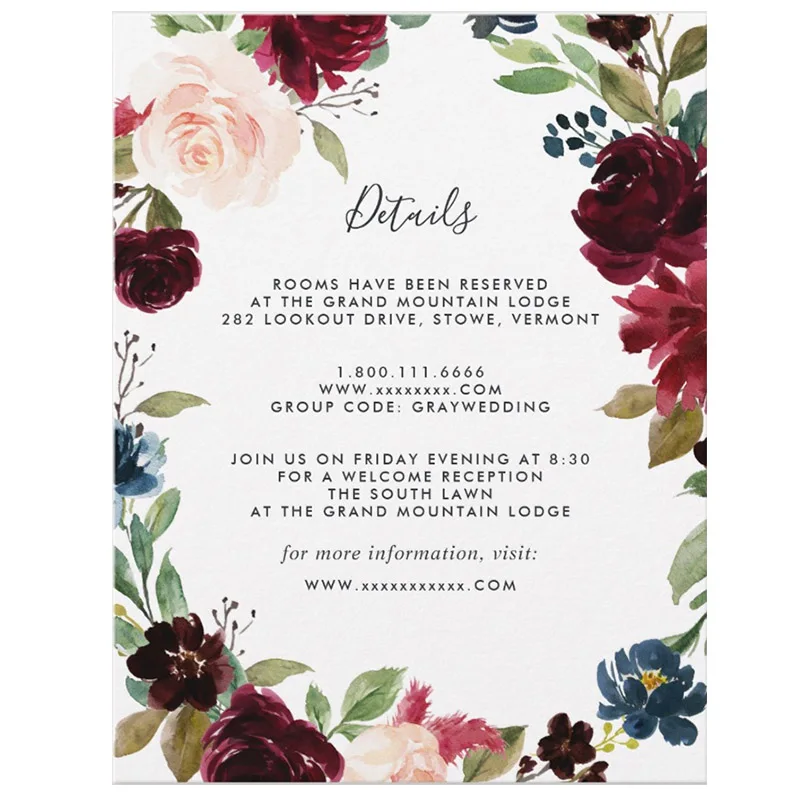 

Personalized Radiant Bloom Guest Information Card Flower Enclosure Cards Handmade Wedding Decoration