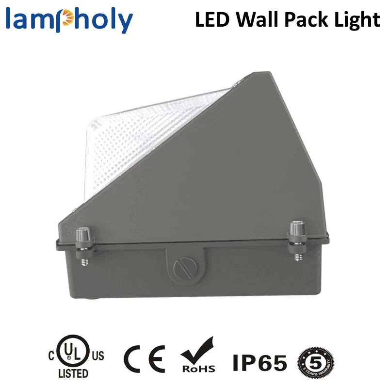 IP65 design 50W led wall pack light AC100-277V 5 years warranty 50W led wall pack lighting high brightness easy installation