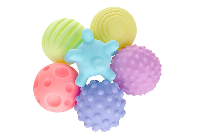 HOOPET 6pcs/lot Pets Dog Puppy Cat Ball Teeth Toy Chew Sound Dogs Play Squeak Toys Pet Supplies