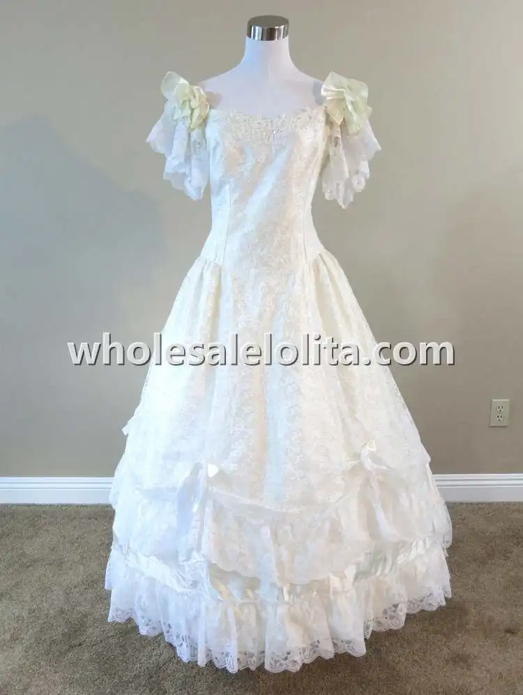 

Ivory Lace Gown Civil War Ball Gowns Vintage Gown