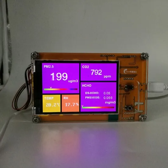 

Professional test board PM2.5 formaldehyde temperature and humidity detection household air quality detector PMS5003