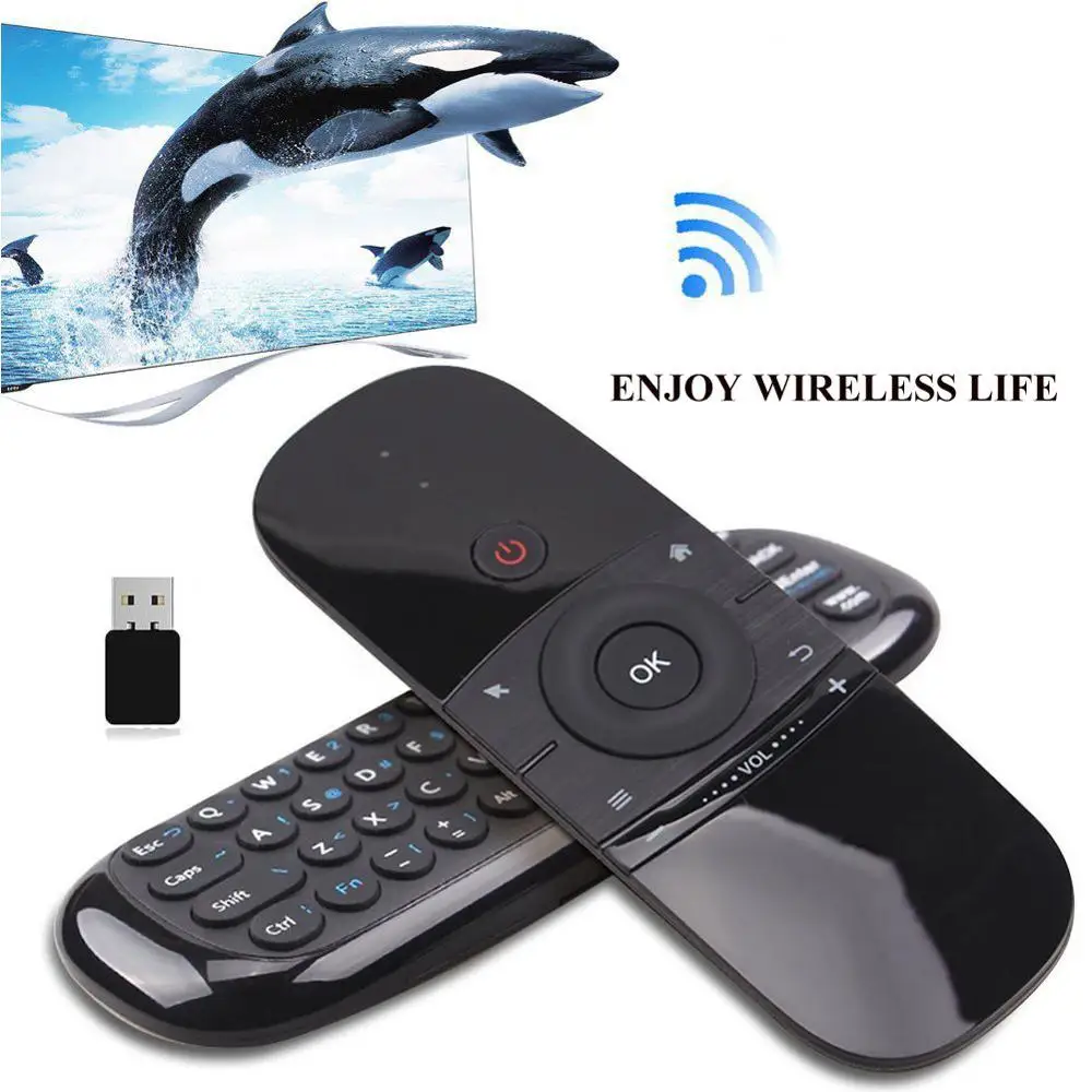 

Air Fly Mouse Rechargeable English Russian 2.4GHZ Wireless Keyboard Mini Remote Control For Windows Android TV Box PC Gamer USB