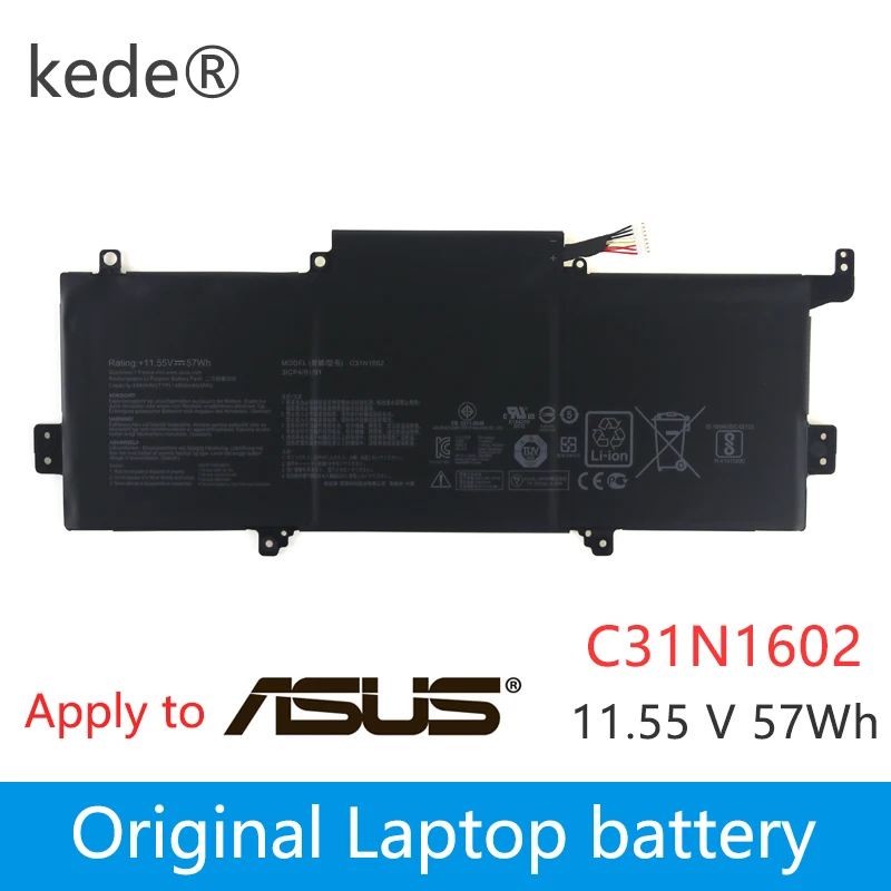Оригинальный ноутбук kede серии UX330 UX330UA UX330U 11 55 в 57wh C31N1602 | Компьютеры и офис