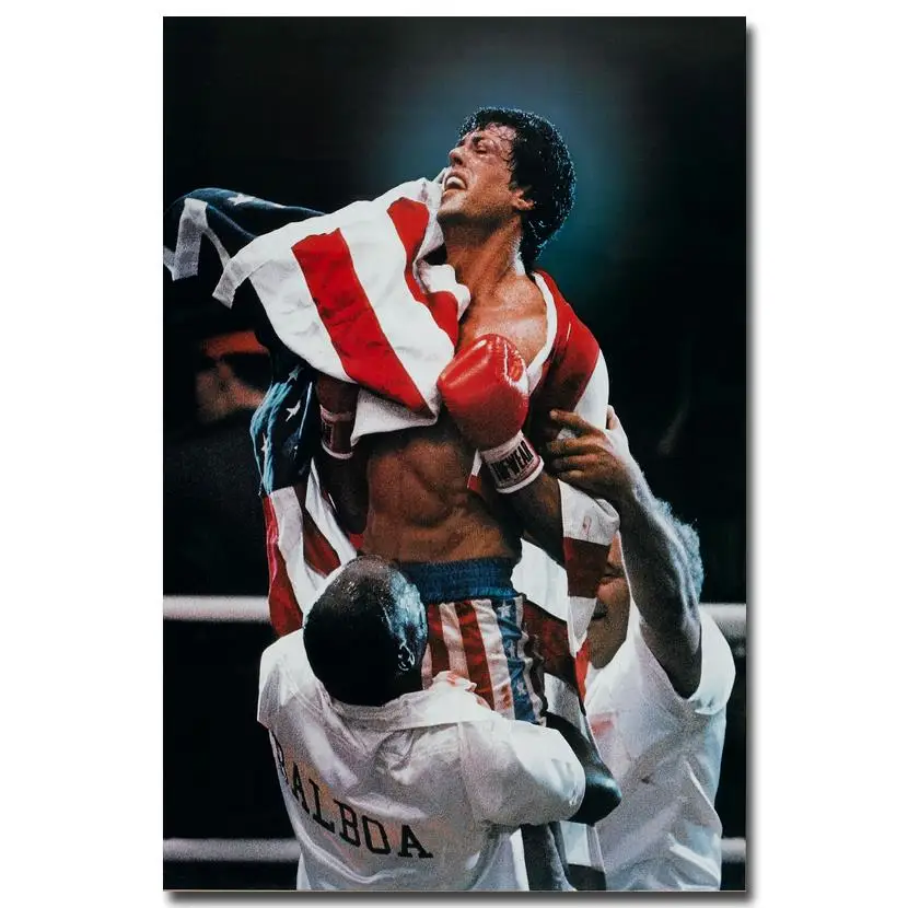 

NICOLESHENTING Rocky Balboa Art Silk Poster Print 13x20 24x36 inch SYLVESTER STALLONE Movie Pictures Living Room Decor 001
