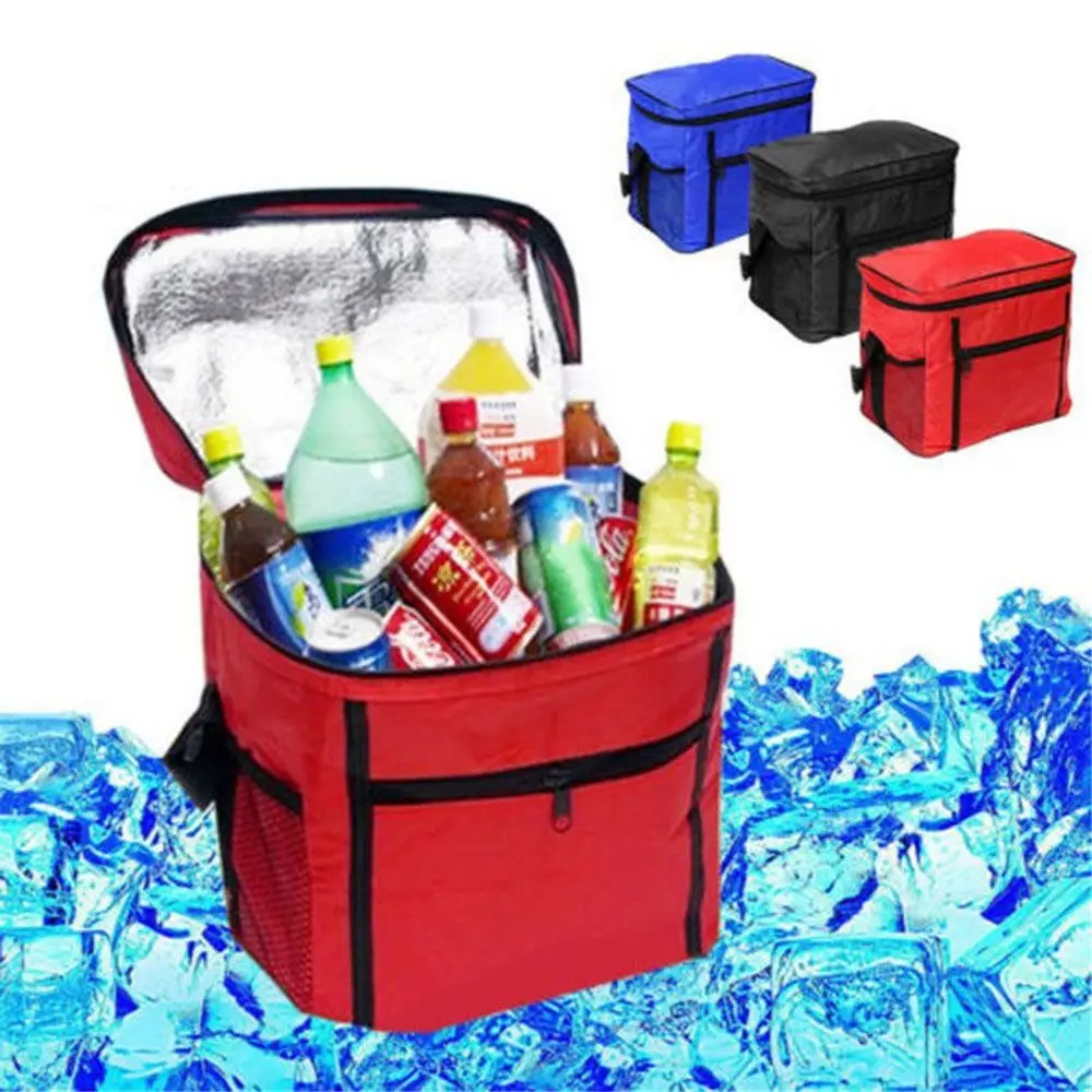 

1 Oxford Cloth Food Can Cooler Bag Large Lunch Insulated Bag Drink Ice Box Food Packing Waterproof Delivery Pizza Big Container