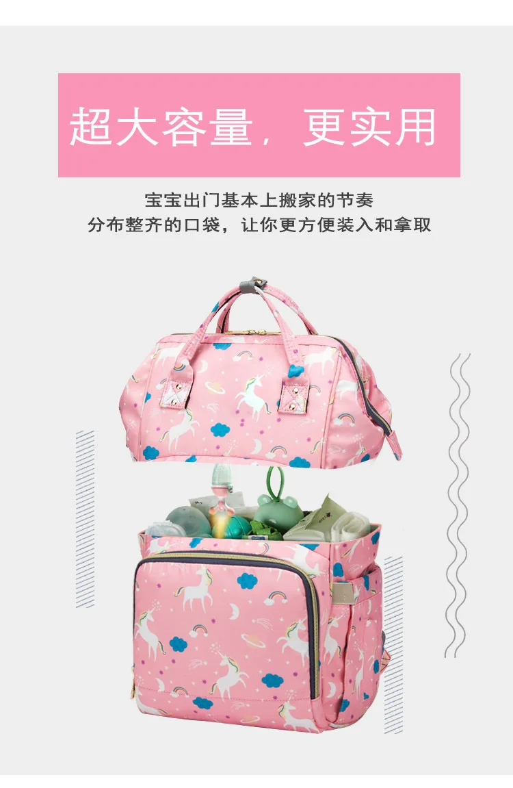Сумка для подгузников, сумки для подгузников для мам, сумки для подгузников с единорогом, рюкзак для матерей, panalera, многофункциональная