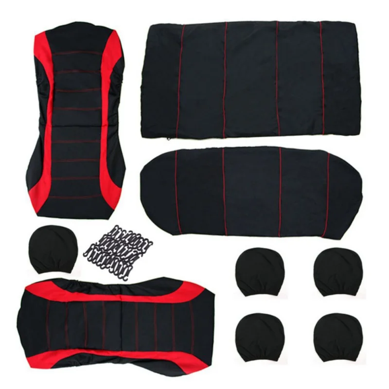 New 9pcs/set Automobiles Seat Covers Full Car Seat Cover Universal Interior Accessories Protector Car-Styling New 9pcs/set Automobiles Seat Covers Full Car Seat Cover Universal Interior Accessories Protector Car-Styling
