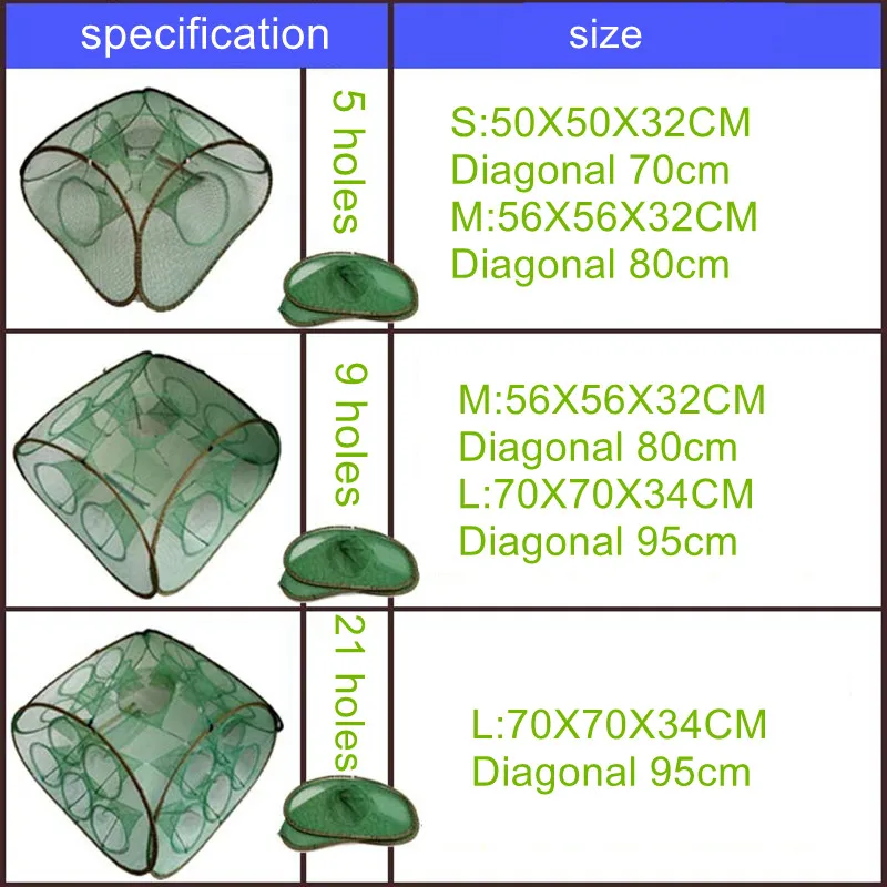 Рыболовная снасть, рыболовная клетка, креветка, сетка для креветок, рыболовная сеть, ручная метательная сеть, мутная клетка для краба, автоматическая складная квадратная рыболовная сеть