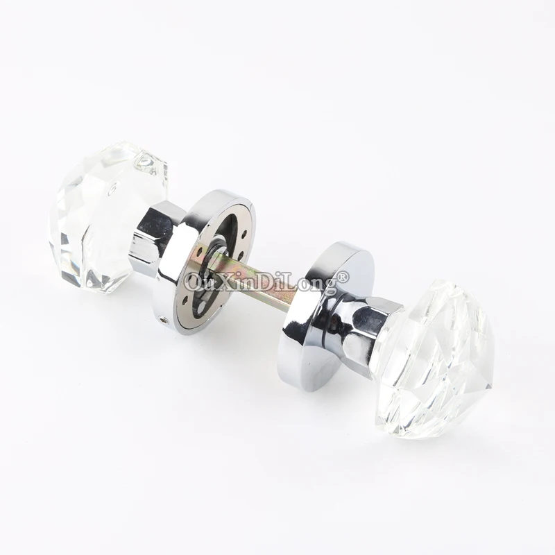Stunning Designed European Crystal Door Lock Copper Interior Door Knobs Lock for Living Room Bedroom Bathroom Gold/Chrome