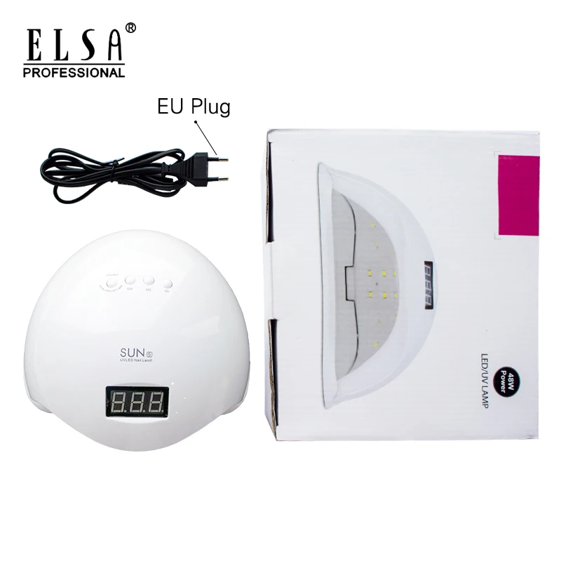 Дешево Новинка Sun 5 48W УФ ЛЕД лампа сушилка для маникюра гель лака 48 Вт светодиодная ультрафиолетовая быстрая сушка ногтей